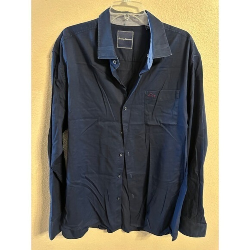 Tommy Bahama Silk Blend Button Down Shirt Long Sleeve Casual XL